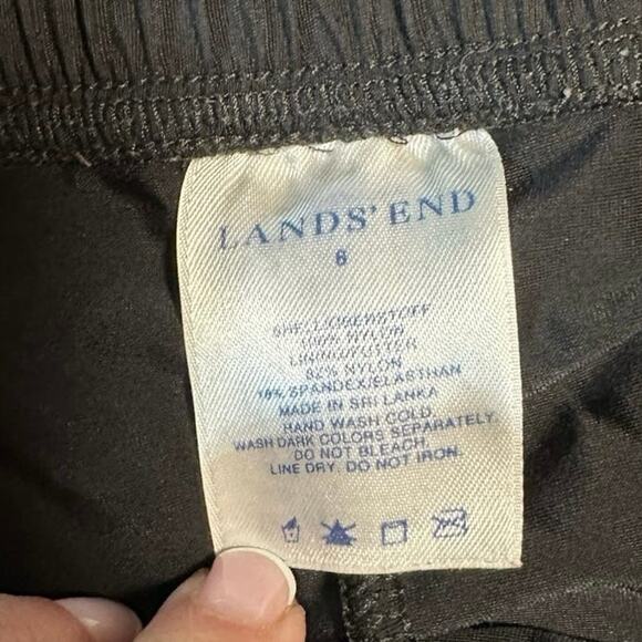 Lands' End Womens 8 Navy Blue Nylon Shorts Elastic‎ Quick-Dry - Picture 2 of 5